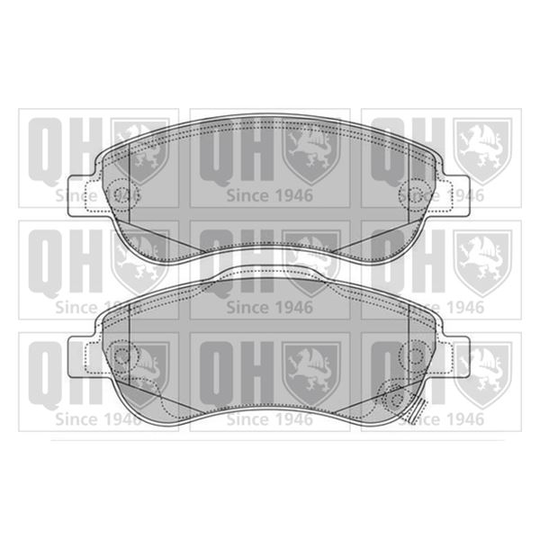 4 plaquettes de frein avant Quinton Hazell BP1632