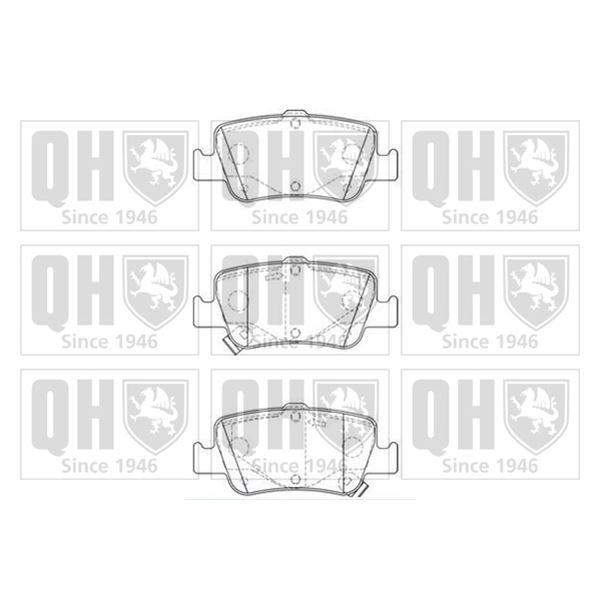 4 plaquettes de frein arrière Quinton Hazell BP1653