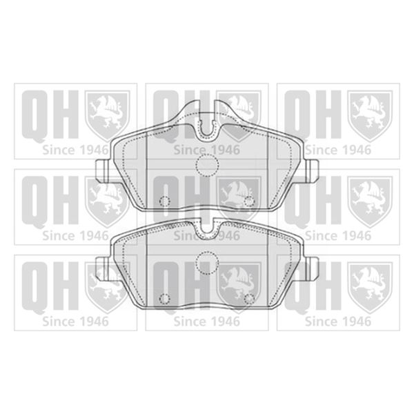 4 plaquettes de frein avant Quinton Hazell BP1676