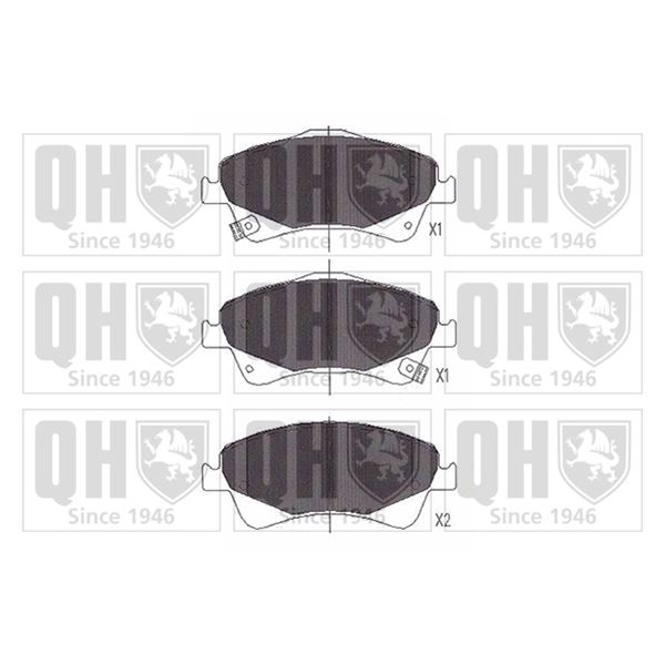 4 plaquettes de frein avant Quinton Hazell BP1679