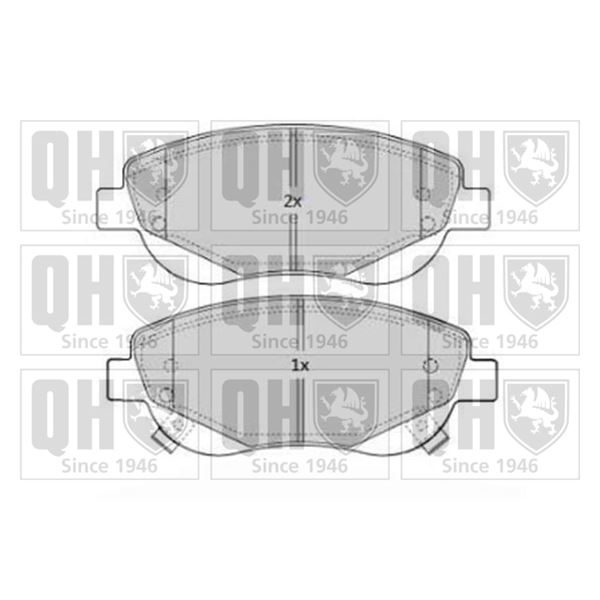 4 plaquettes de frein avant Quinton Hazell BP1683