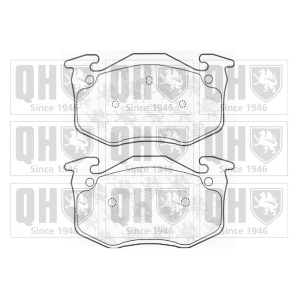 4 plaquettes de frein arrière Quinton Hazell BP752