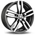 Jante aluminium Racer 17 pouces Gris Face Polie