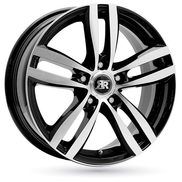 Jante aluminium Racer 16 pouces Noir Face Polie