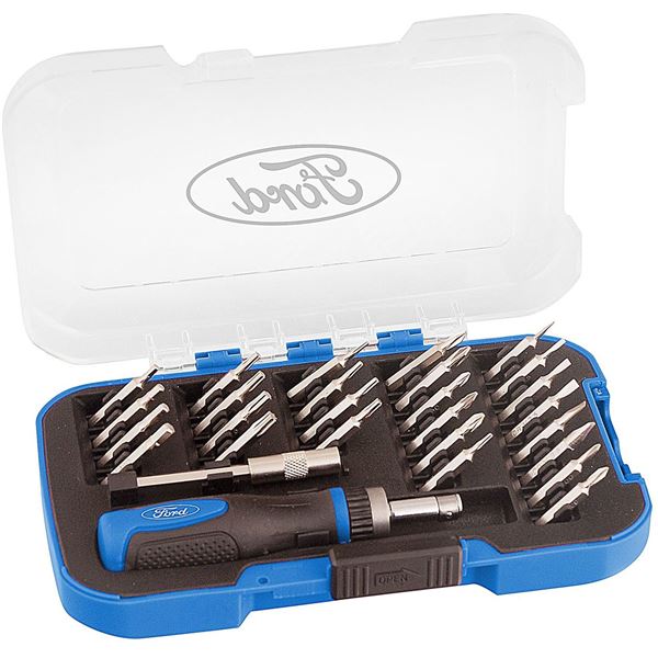 Coffret tournevis a cliquet de précision + embouts, 28 pièces
