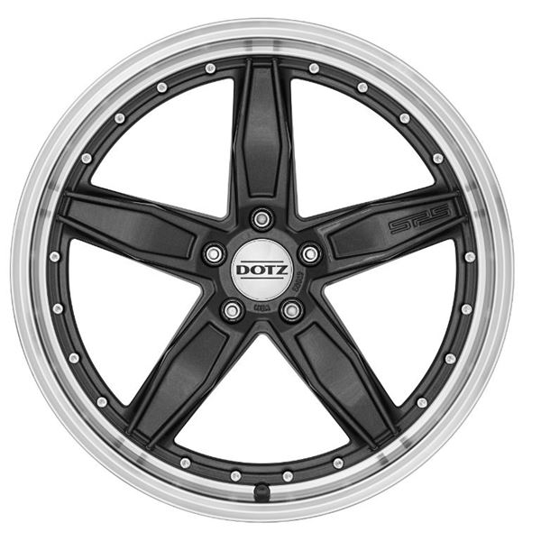 Jante alu DOTZ 18 pouces Sp5 Dark Gunmetal / Bord Poli