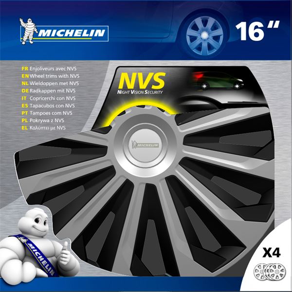 4 enjoliveurs 16 pouces Bicolore Michelin