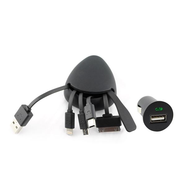 Chargeur allume-cigare USB Auto-T et cable multi-connecteurs