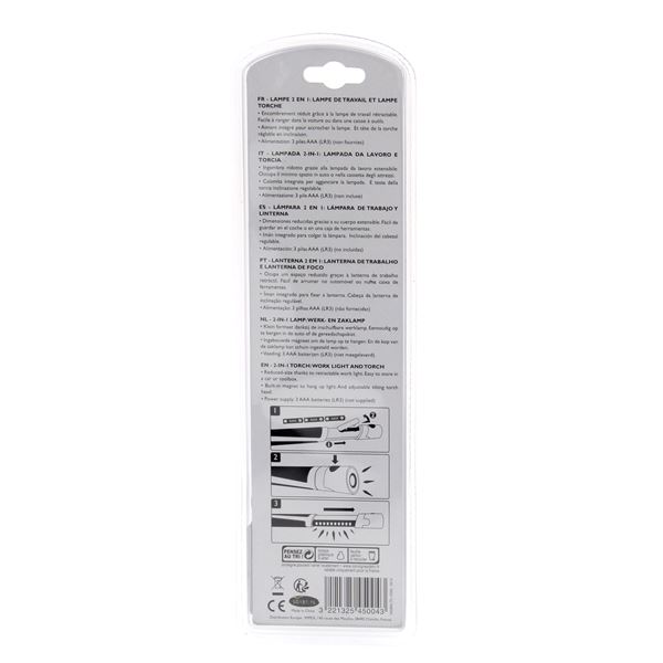 Lampe torche retractable led rechargeable