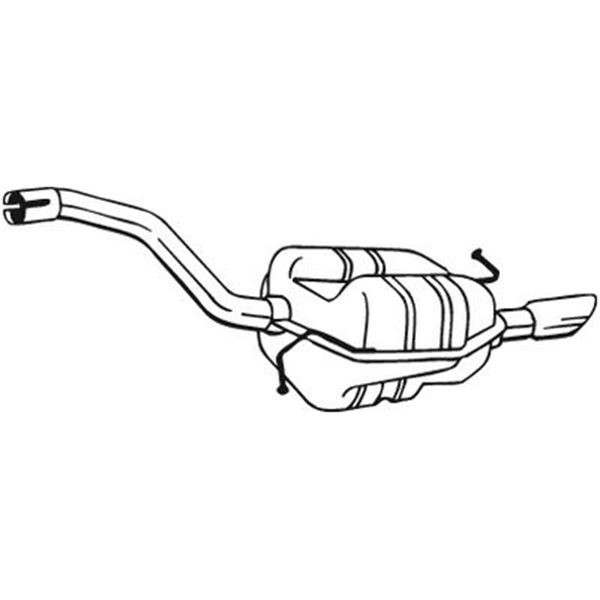 1 silencieux d'échappement arrière Bosal 233159