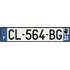 Plaque immatriculation alu basic 520 x 110 mm département 2A