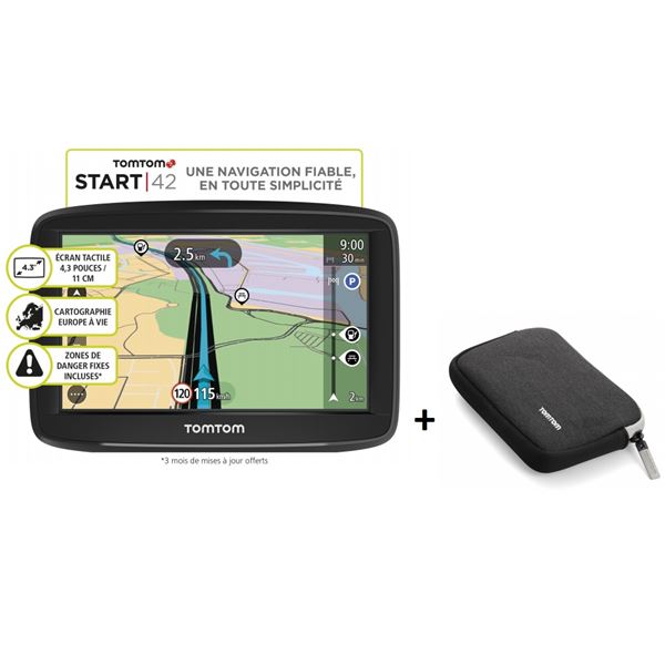 Pack GPS Tomtom start 42 + housse