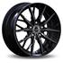Jante aluminium Infiny 17 pouces Noir Brilant Face Polie Noire Spike