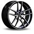 Jante aluminium Infiny 15 pouces Noir Brillant Face Polie Toxic