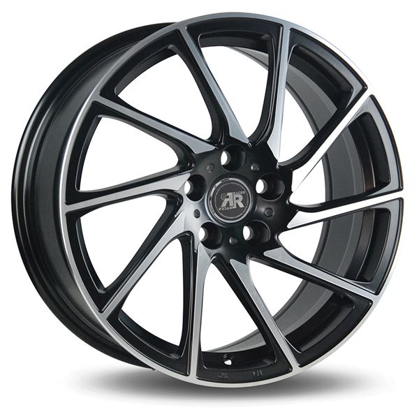 Jante aluminium Racer 18 pouces Noir Satin Face Polie Turn
