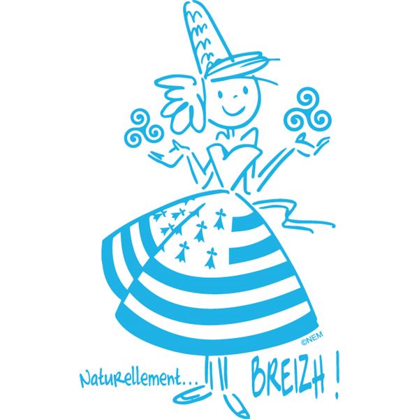 Adhésif Breizh transparent bleu x1