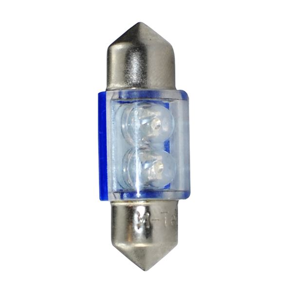 2 ampoules led navette C5W 31 mm bleu