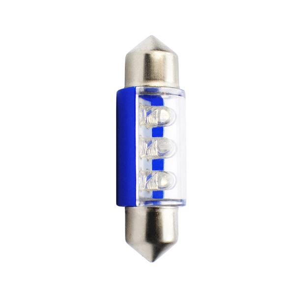 2 ampoules led navette C5W 36 mm bleu