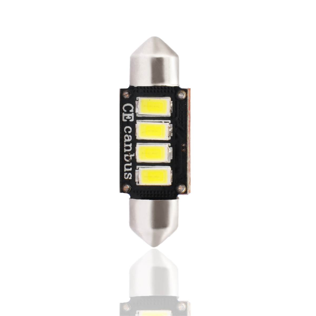 Ampoules (2 pièces) Navette À Led Canbus Blanc 36 Mm