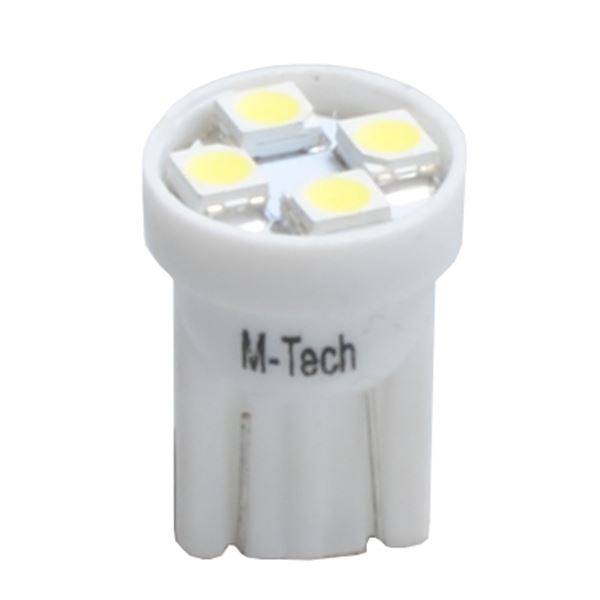 2 ampoules T10 avec 4 LED blanche