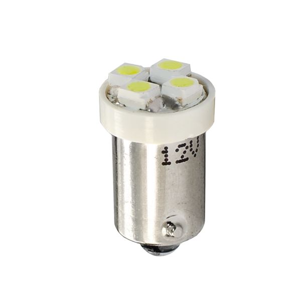2 ampoules BA9S avec 4 LED blanche