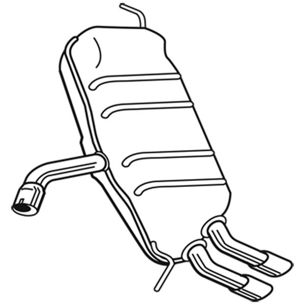 1 silencieux d'échappement arrière Walker 25118