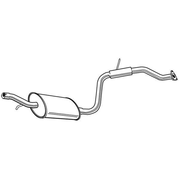 1 silencieux d'échappement intermédiaire Walker 22414