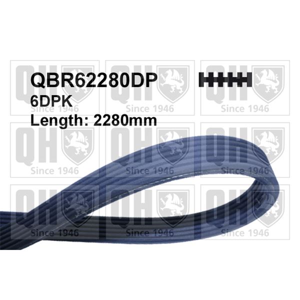 1 courroie d'entrainement Quinton Hazell QBR62280DP