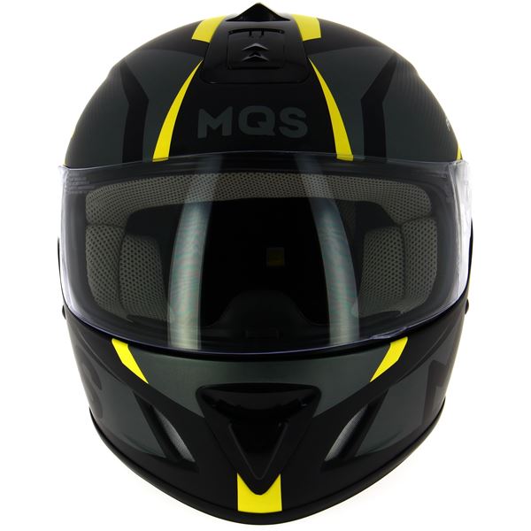 Casque moto scooter Intégral Graphic noir jaune MQS taille M