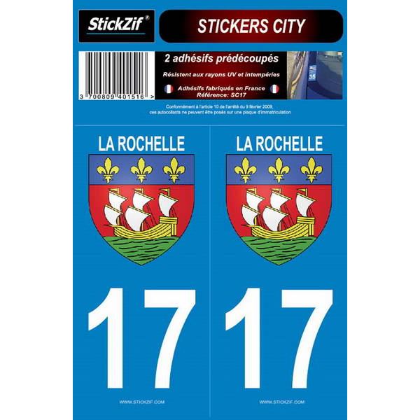 2 ADHÉSIFS "CITY" 17 LA ROCHELLE