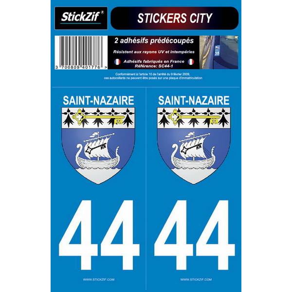2 ADHÉSIFS "CITY" 44 SAINT-NAZAIRE