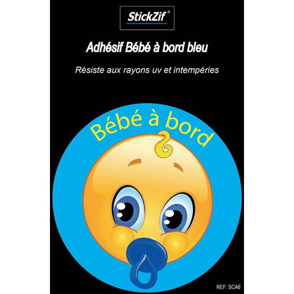 1 ADHÉSIF "BÉBÉ À BORD" BLEU