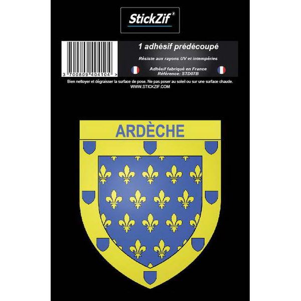 1 ADHÉSIF "DÉPARTEMENT" BLASON ARDÈCHE