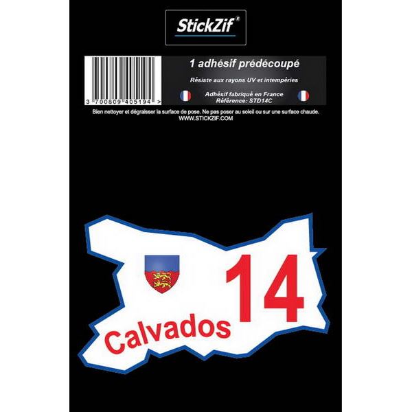 1 ADHÉSIF "DÉPARTEMENT" CARTE CALVADOS