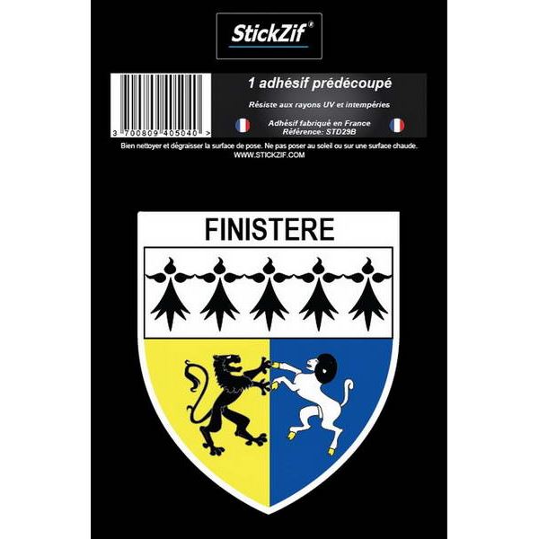 1 ADHÉSIF "DÉPARTEMENT" BLASON FINISTÈRE