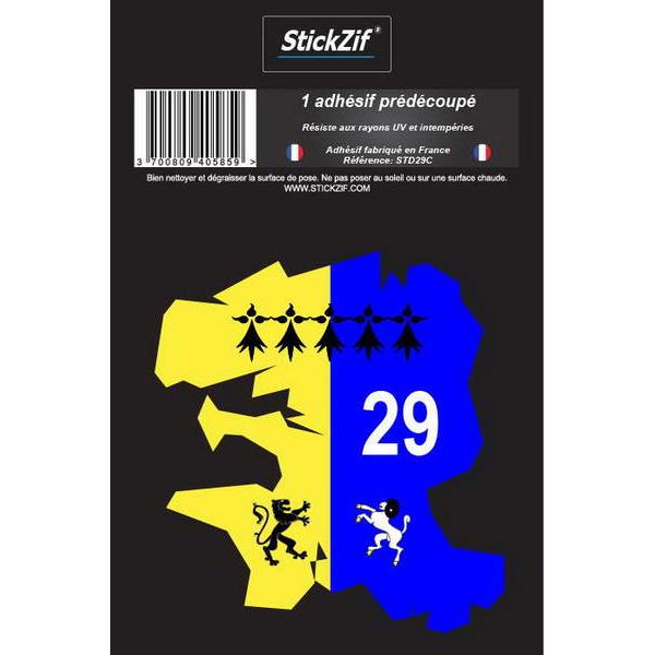 1 ADHESIF "DEPARTEMENT" CARTE FINISTERE