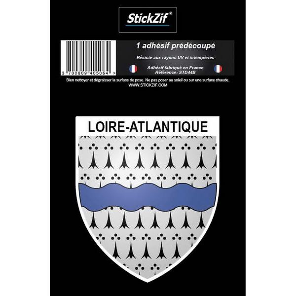 1 ADHÉSIF "DÉPARTEMENT" BLASON LOIRE-ATLANTIQUE
