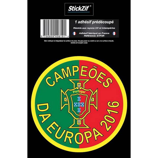 1 ADHÉSIF "PAYS" CROIX DU PORTUGAL "CAMPEÕES DA EUROPA 2016"