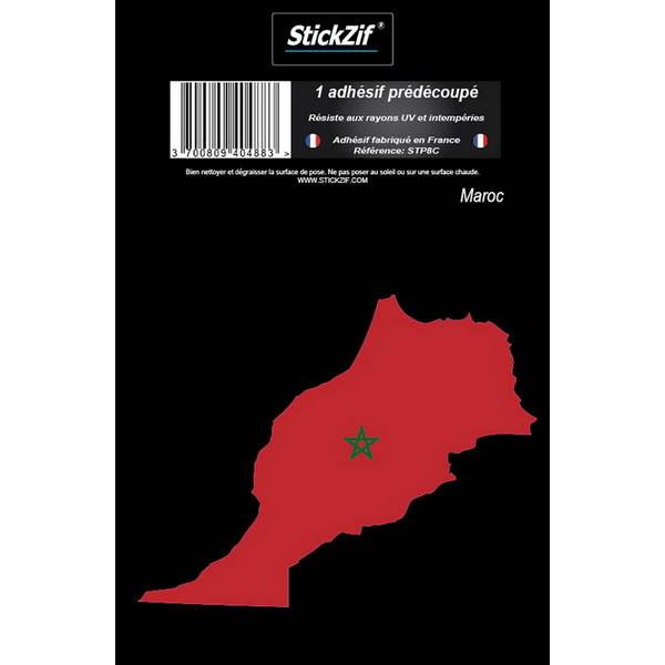 1 ADHÉSIF "PAYS" CARTE MAROC