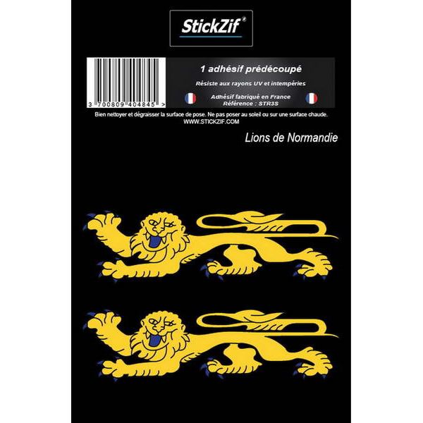 1 ADHÉSIF "RÉGION" SYMBOLE LION DE NORMANDIE