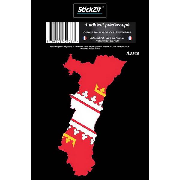 1 ADHÉSIF "RÉGION" CARTE ALSACE