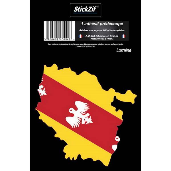 1 ADHÉSIF "RÉGION" CARTE LORRAINE