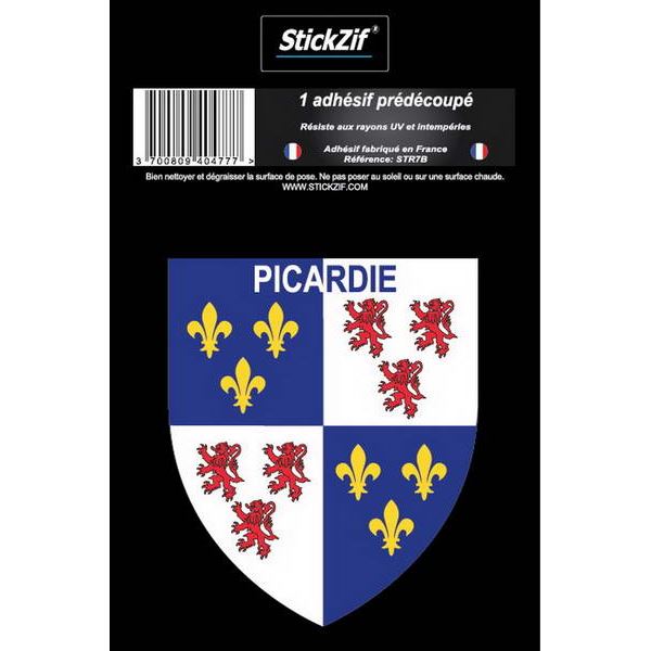 1 ADHÉSIF "RÉGION" BLASON PICARDIE