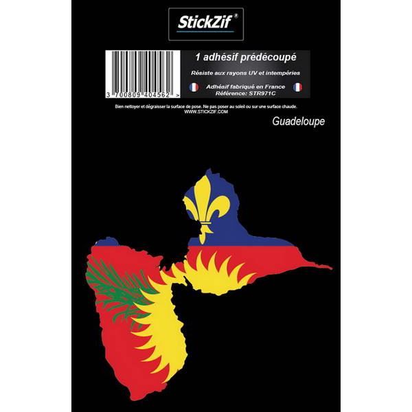 1 ADHÉSIF "RÉGION" CARTE GUADELOUPE