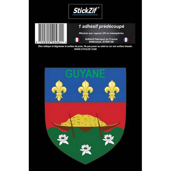 1 ADHÉSIF "RÉGION" BLASON GUYANE