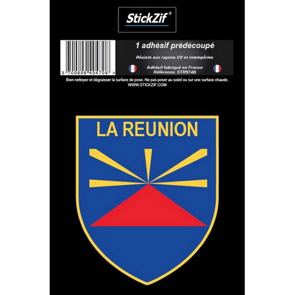 1 ADHÉSIF "RÉGION" BLASON LA RÉUNION