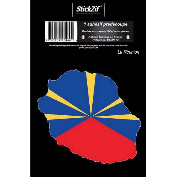 1 ADHÉSIF "RÉGION" CARTE LA RÉUNION
