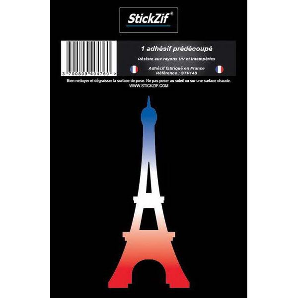 1 ADHÉSIF "VILLE" TOUR-EIFFEL BLEU/BLANC/ROUGE
