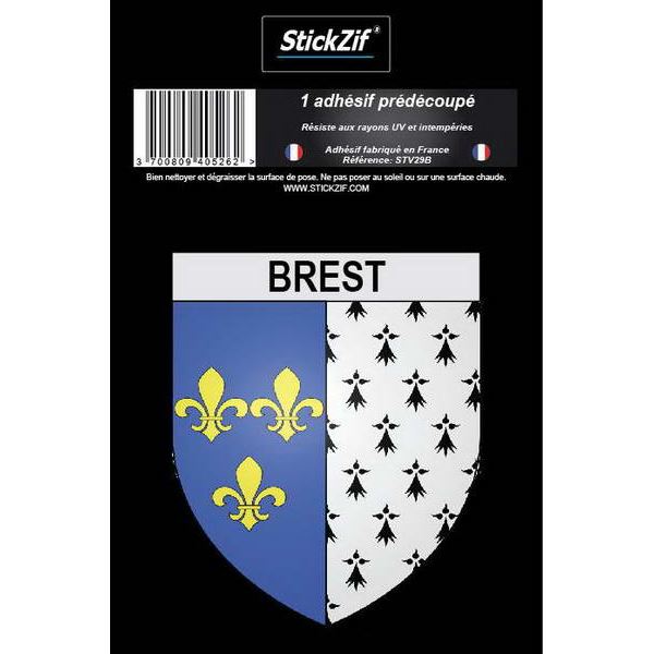 1 ADHÉSIF "VILLE" BLASON BREST