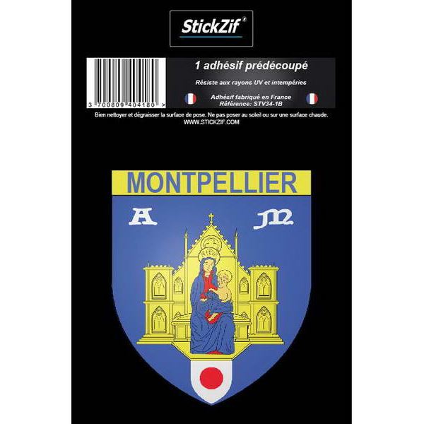 1 ADHÉSIF "VILLE" BLASON MONTPELLIER